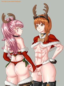 Rating: Explicit Score: 0 Tags: 2girls abs alternate_costume antlers ass back back_view bare_back bare_thighs big_ass bra breasts christmas clothed elbow_gloves fingerless_gloves fire_emblem:_three_houses futanari gloves handjob hilda_(fe16) hilda_valentine_goneril icesticker leonie_pinelli long_hair looking_at_another medium_hair muscles muscular muscular_futanari orange_eyes orange_hair panties penis penis_grab pink_eyes pink_hair ponytail red_panties side_ponytail small_breasts smile thong underwear User: Firion